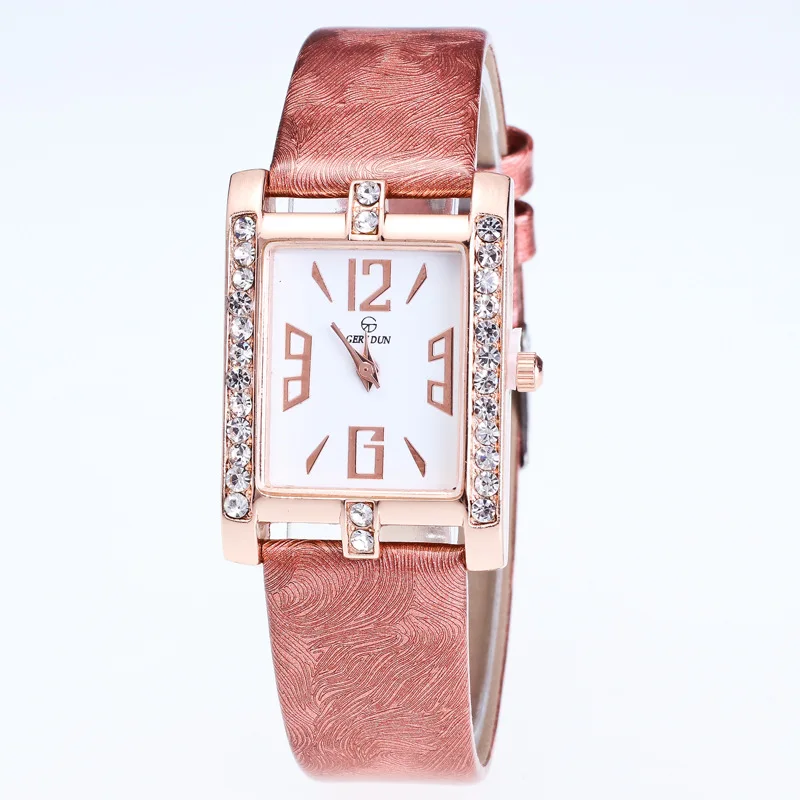 

2019 Korean-style New Style Watch with Numbers Small Square Plate-Style Simple WOMEN'S Watch Trend Women's Students Casual Leath