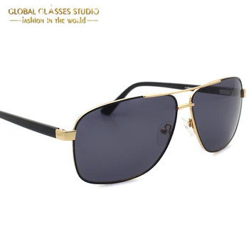 

Male Men Rectangle UV400 Brand Designer High Definition Visual Lens Great Quality Acetate Gold Gray Sunglasses Eyewear MST113