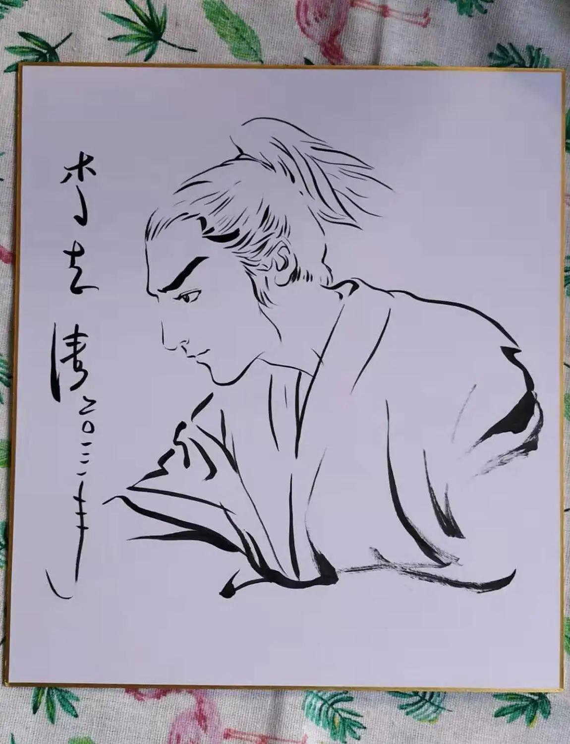 The Legend of the Condor Heroes Li Zhiqing autographed Shikishi Card drawing 112019A | Дом и сад