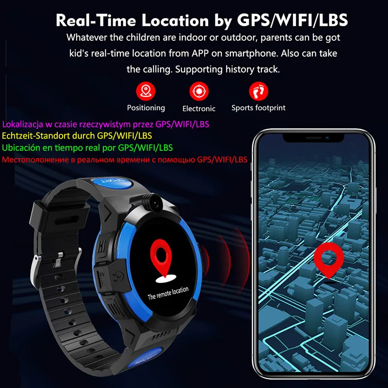 LT32 4G Smart Watch SIM Card Video Call GPS WIFI LBS Location Camera Clock For Apple