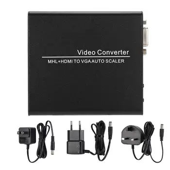 

Mobile for MHL/HDMI to VGA Digital HD Video Stereo Audio Signals Converter Box for HDTV Projectors Display 100-240V