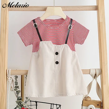 

Melario Baby Girls Dress Summer Striped Princess Dresses for Girl Kids Dress Toddle Baby Dress Children Birthday Clothing