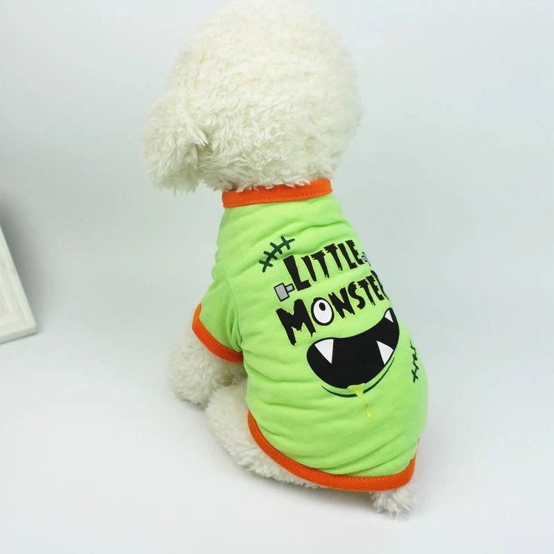 Хэллоуин для домашней собаки одежда жилет маленькие собачки Чихуахуа Пальто футболка хлопковая одежда для животных комбинезон для собак