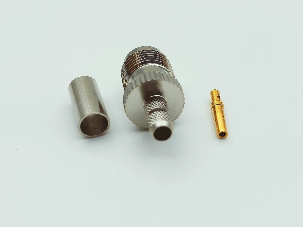 50 шт. TNC обжимной разъем Женский RF разъем для LMR195 RG58 RG400 RG142 кабель