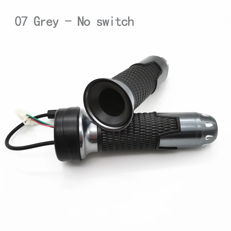 07 Grey-No switch Ручка для контроля скорости электромобиля, апертура 22 мм, высокая, средняя, низкая, три передачи, цвет, алюминиевый сплав, ручка обратного ускорения - Цвет: 07 Grey-No switch