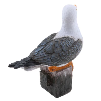 

Seagull Standing on Plinth Sculpture for Creative Nautical Themed Room Decoration