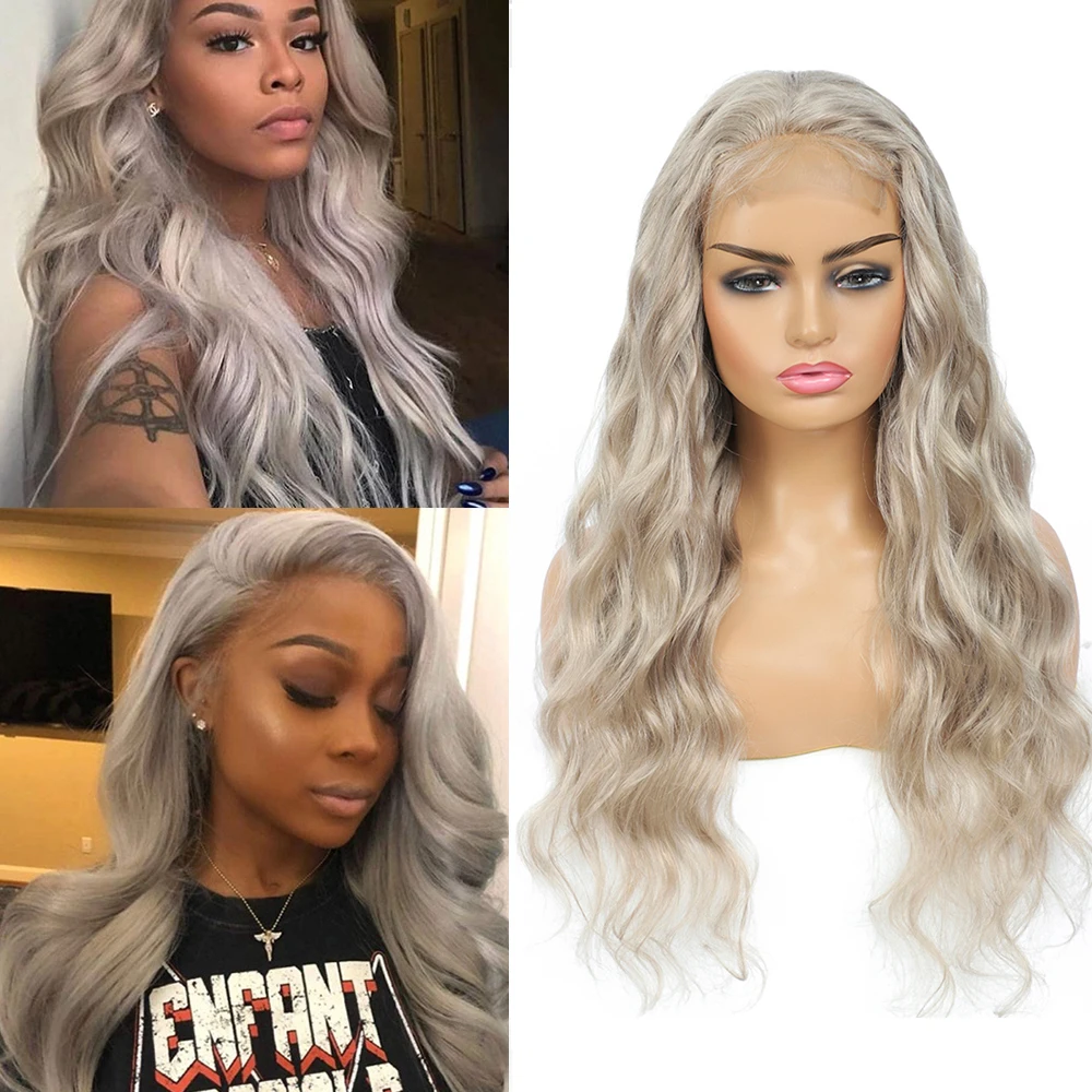 Silver Grey Body Wave Lace Wigs Brazilian 9A Remy Brown Human Hair 13x4 Lace Frontal Wigs 4x4 Lace Closure Wigs 150% EUPHORIA