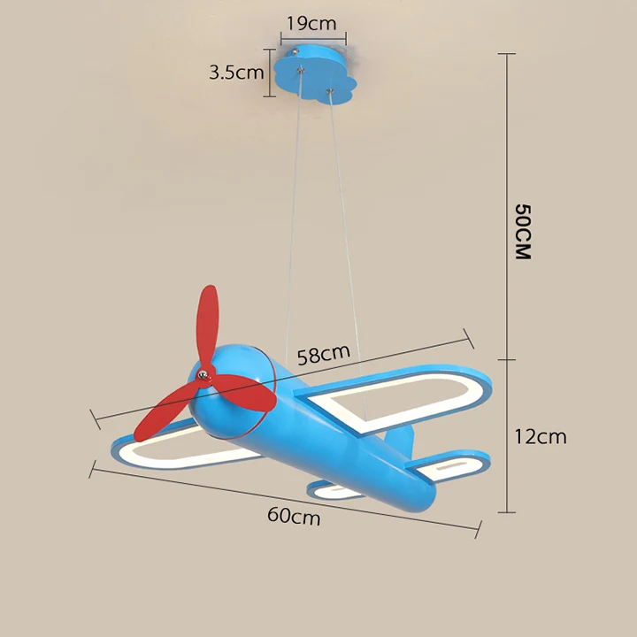 Творческий Fly Dream современные светодиодные подвесные светильники для столовой детская комната для комнаты мальчика домашняя декоративная подвеска лампа Fuxtures - Цвет корпуса: Blue 600x580mm