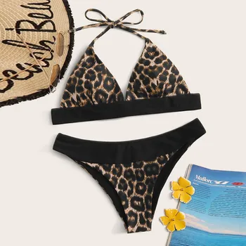 

Women Leopard Print New Fashion Sexy Bikini Set Swimsuit Bathing Suit Push-Up Pad Swimwear Swimsuit Beachwear #5.9