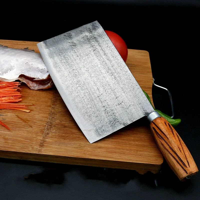 Ручная ковка, Железный нож для посуды, бытовой нож, приклеивающийся к двухстороннему ножу, традиционный процесс ковки, измельчение