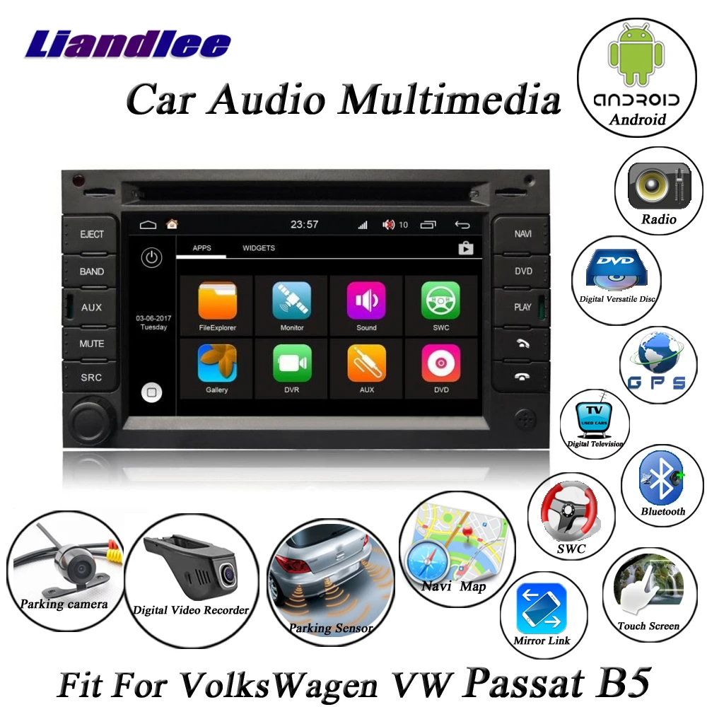 

Liandlee For VW Passat B5 2005~2009 Car Radio Camera OBD TV BT Wifi DVD Player GPS Map Navi Navigation Android System