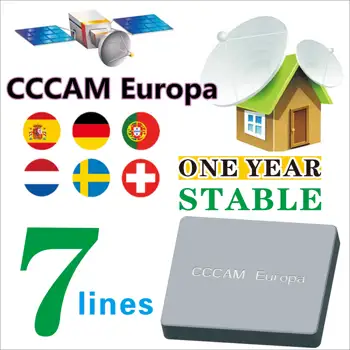 

Europe most stable cccam for spain portugal germany 7lines support cccams satellite tv receiver set top