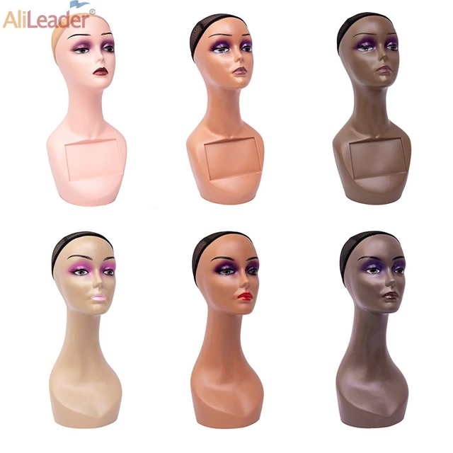Mannequins Head Wigs Dark Skin  Black Female Mannequin Head - 3 Colors  Skin - Aliexpress