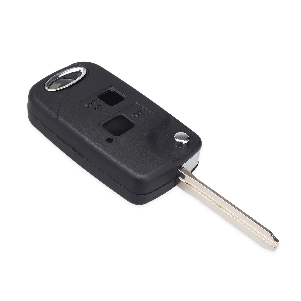 KEYYOU модифицированный дистанционный корпус автомобиля складной корпус выкидного ключа Fob 2 кнопки для Toyota Celica Avensis RAV4 камера заднего вида TOY43 TOY47 TOY48