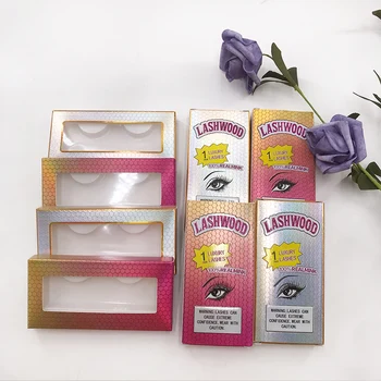 

Lashwood Eyelash Box Holographic Silver Pink Pretty without Lashes for Soft Dramatic Mink Lashes