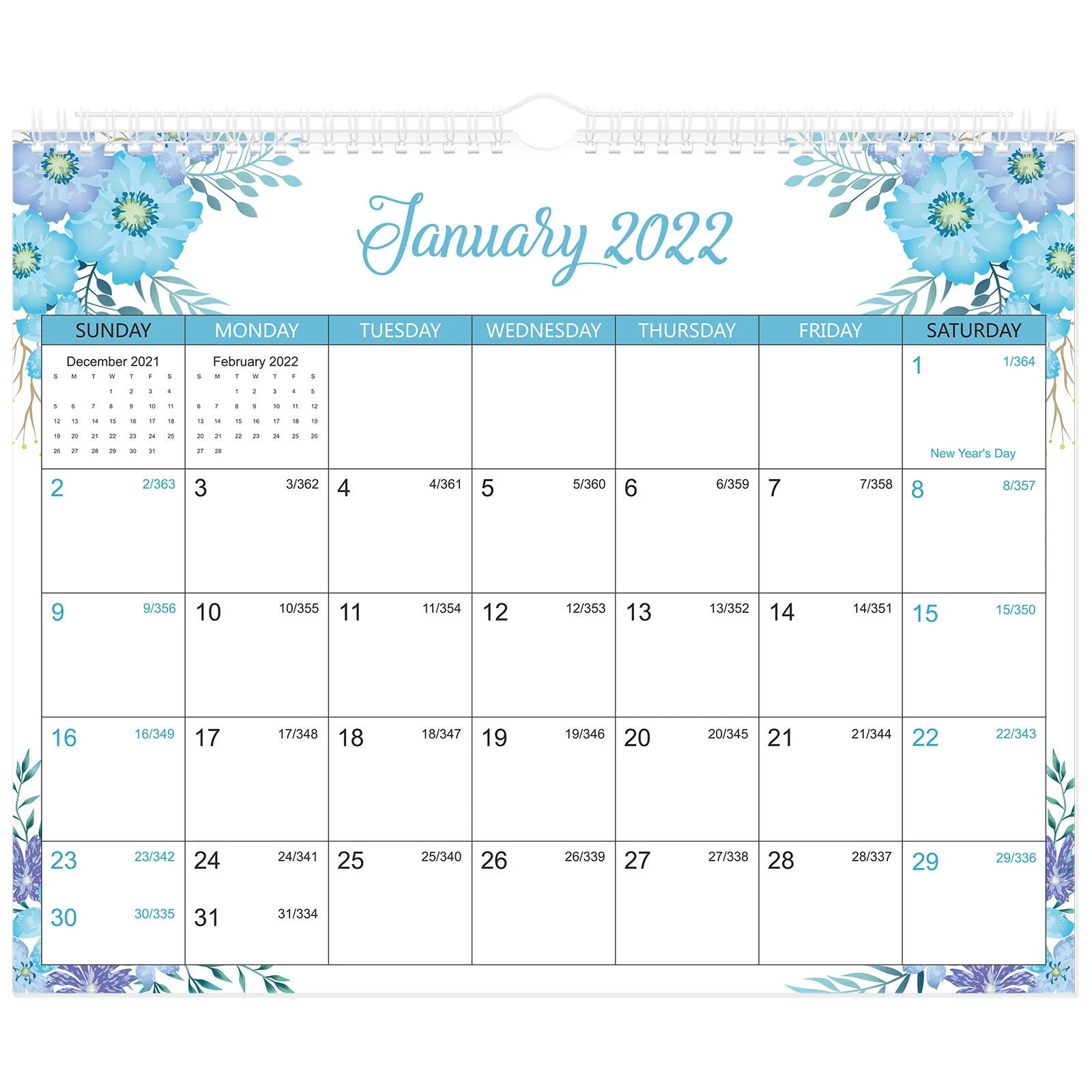 Stobok Floral Wall Calendar 2022 2023 Calendar Jan. 2022 Dec. 2023 Hanging Calendar Twin Wire Bound Calendar Planner For Home|Advent Calendars| - Aliexpress