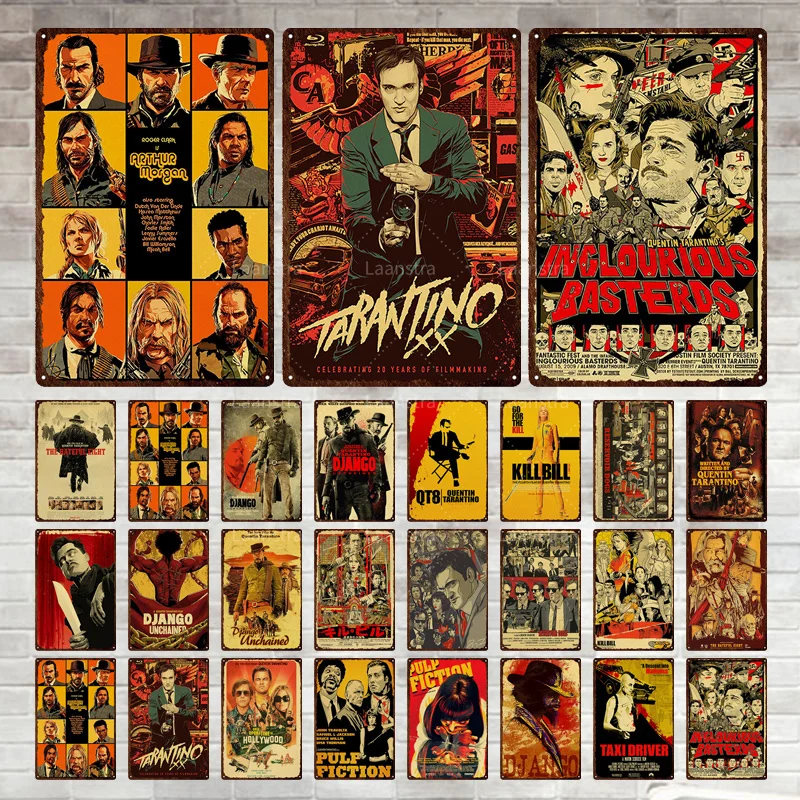 Винтажный декоративный постер Quentin Tarantino для дома | Дом и сад