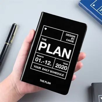 

2020 PU Leather A7 Calendar Notebook Business Journals Monthly Weekly Planner Schedule Agenda Organizer Office Stationery