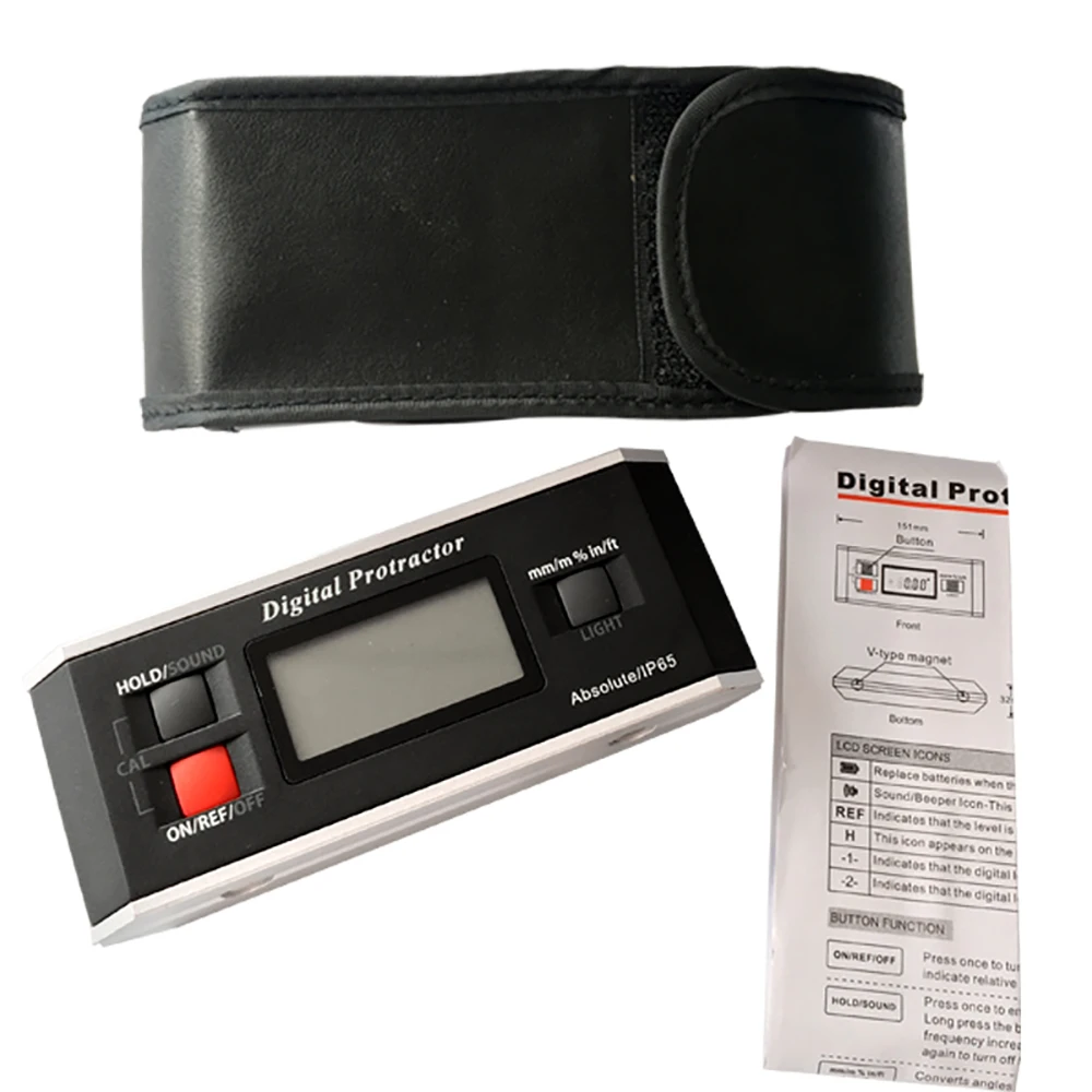 

Digital Protractor High-Precision Digital Display Magnetic Angle Ruler Waterproof Angle Meter Portable Inclinator 360° Measuring