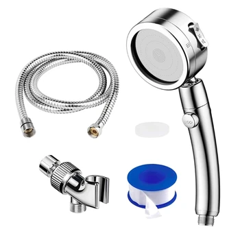 

Ionic Rainfall Shower Head Water-Saving 4-Mode Shower Spray with Water Stop High Pressure SPA Showerheads with Filters