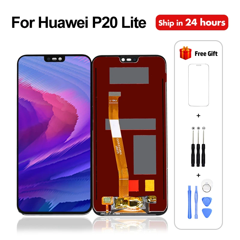 Для Huawei P20 Lite ЖК дисплей с сенсорным экраном в сборе для huawei p20 lite Nova 3E LCD