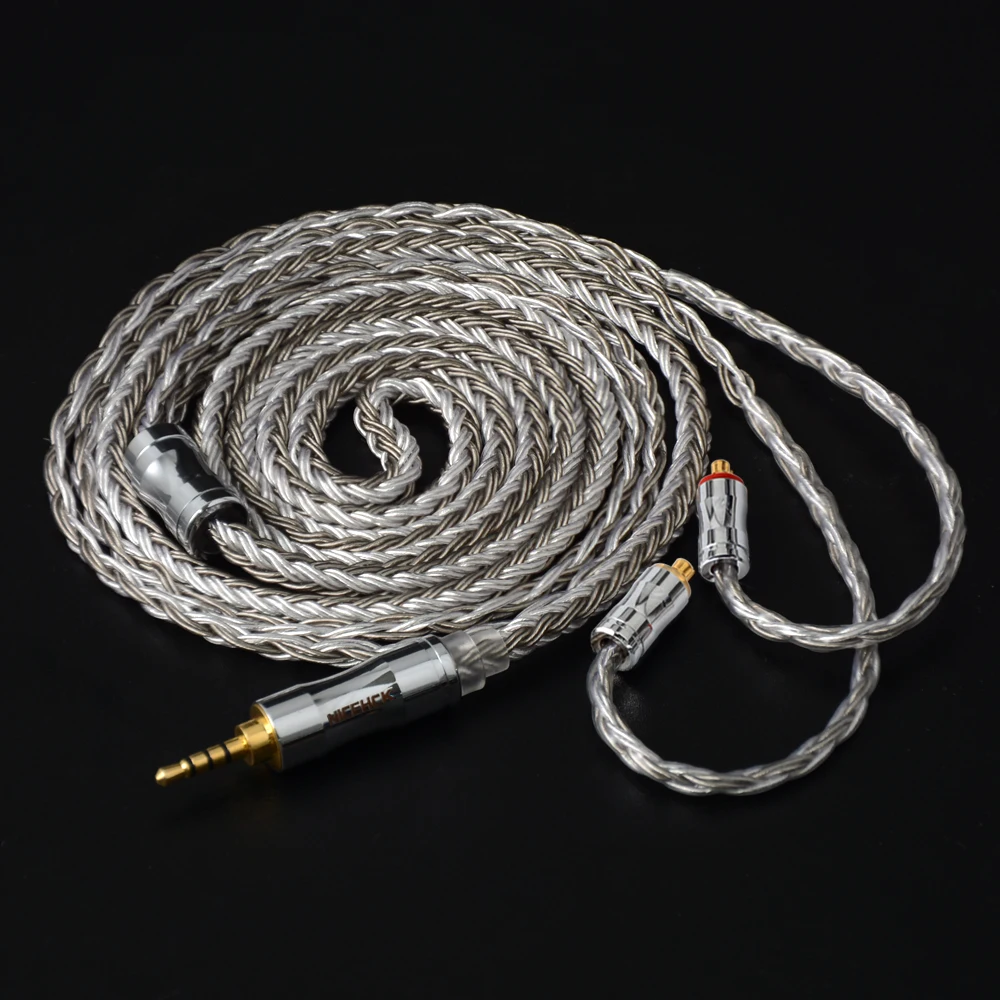 NiceHCK-Conector de Cabo Banhado a Prata, Plugue,