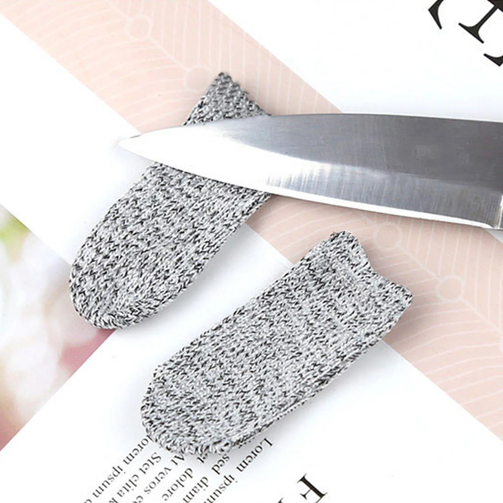 10Pcs/Set Kitchen Anti-cut Finger Cots Thumb Protector Sleeve Flexible Resistant for Work, DIY,Garden, Fingertips Safety Gloves