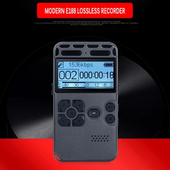 

Digital Voice Recorder 8GB Rechargeable Dictaphone For Meetings AGC Noise Reduction PCM And MP3 Player Double Microphone