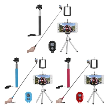 

Selfie Stick Kit 4-in-1 + Clip Phone + Bluetooth + Tripod Tripod Mini