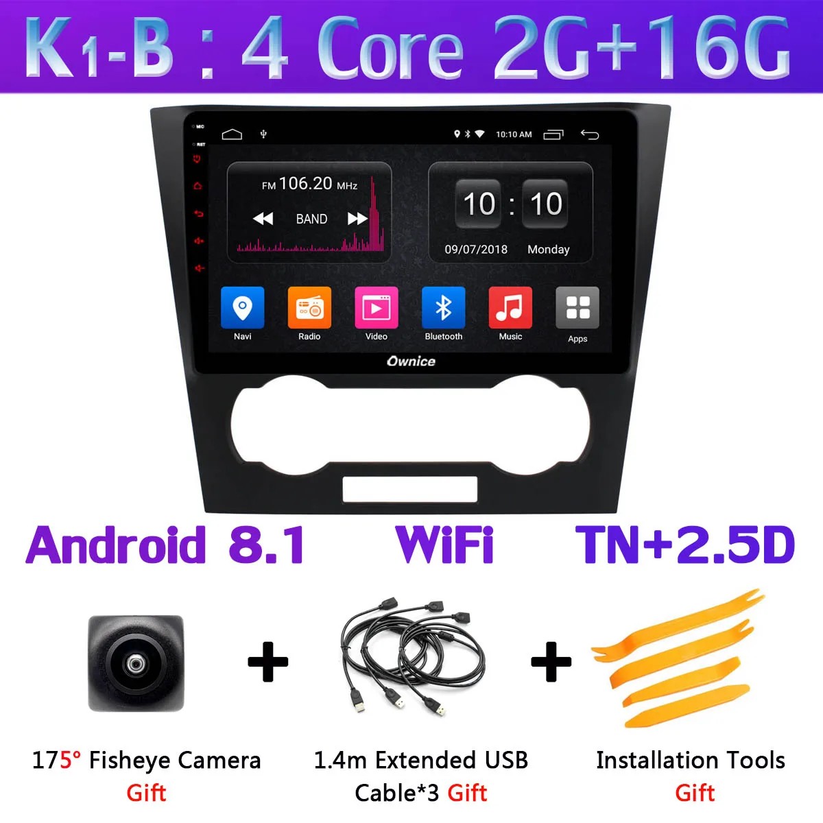 K1-B Панорамная камера 360 ° 4G LTE 8 ядерный Android 9,0 4G+ 64G gps радио SPDIF DSP CarPlay Автомобильный плеер для Chevrolet Epica 2006-2012 - Цвет: K1-B
