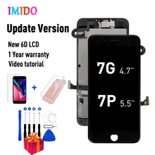 OEM ЖК-дисплей для iPhone 7 7 Plus, полный комплект дигитайзер в сборе, 3D сенсорный экран, Замена+ фронтальная камера+ динамик+ подарки