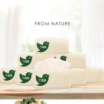 

Natural color Plant Fibres Breathable exquisite paper towel napkin bamboo pulp paper towel removable facial tissue 270 sheets