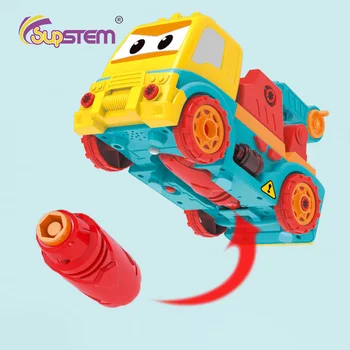 

RC Truck Infrared Remote Control Truck Electric Drill Children Toys Two-Way Electric Screw Disassembly Children Educational Toys