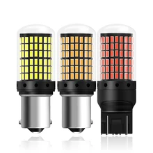 1х автомобильный T20 1156 светодиодный светильник Canbus T20 7443 Ba15s Bau15s P21W W21W поворотник тормозной задний багажник парковочные огни Нет ошибки красный