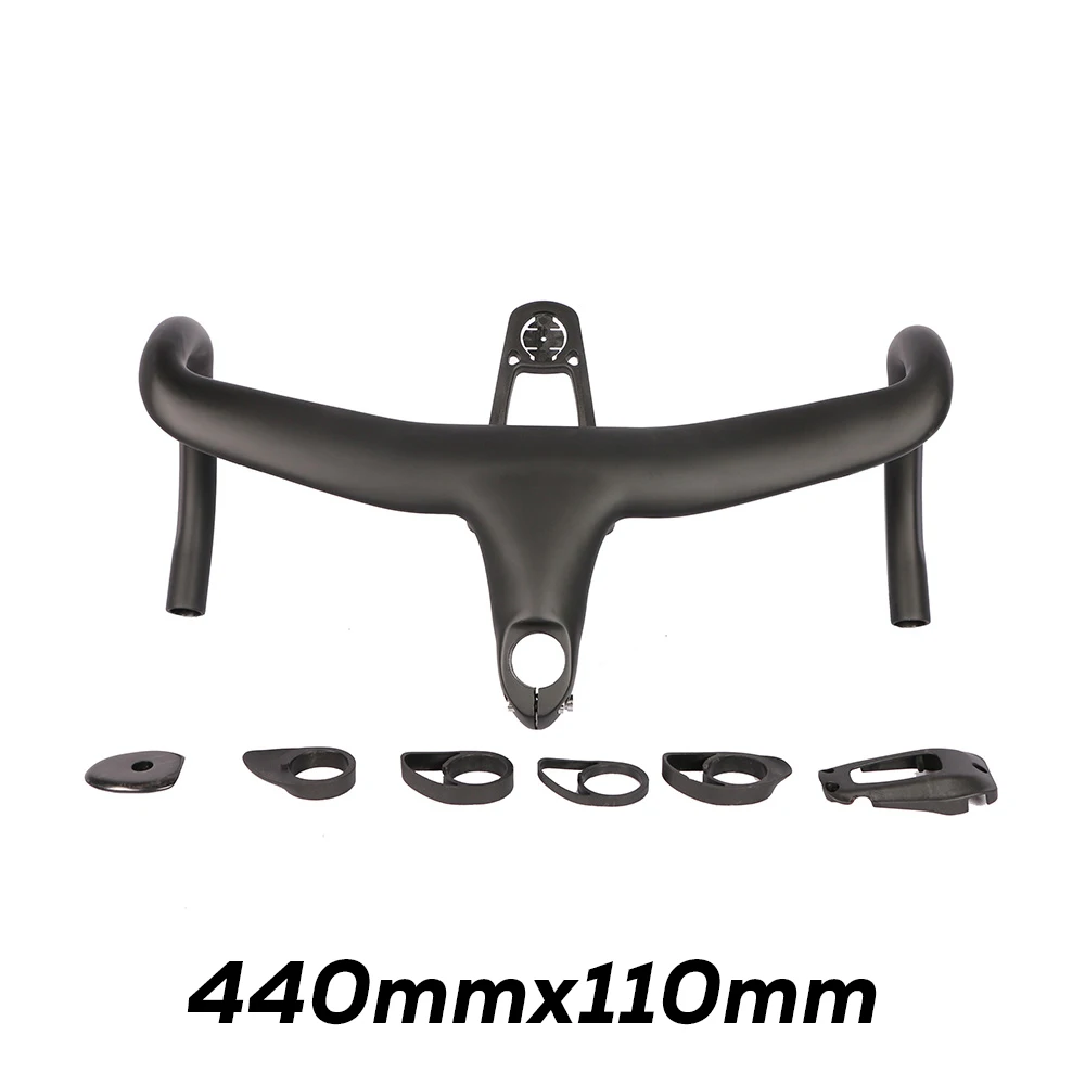 440x110mm ULLICYC 5D углеродный дорожный Интегрированный руль 28,6 мм углеродный руль для шоссейных гонок, велосипедная ручка, запчасти для велосипеда YT300 - Цвет: 440x110mm