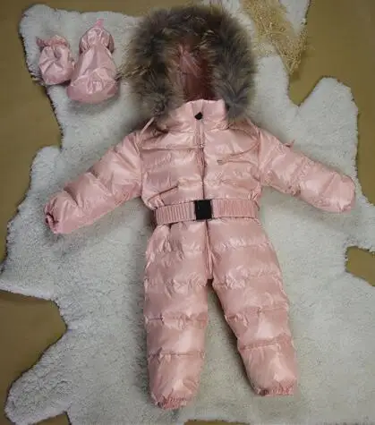 Детский зимний комбинезон; зимний комбинезон для новорожденных; зимняя одежда; пуховая Меховая куртка; пальто для девочек; комбинезоны для малышей; парка для мальчиков; комбинезоны