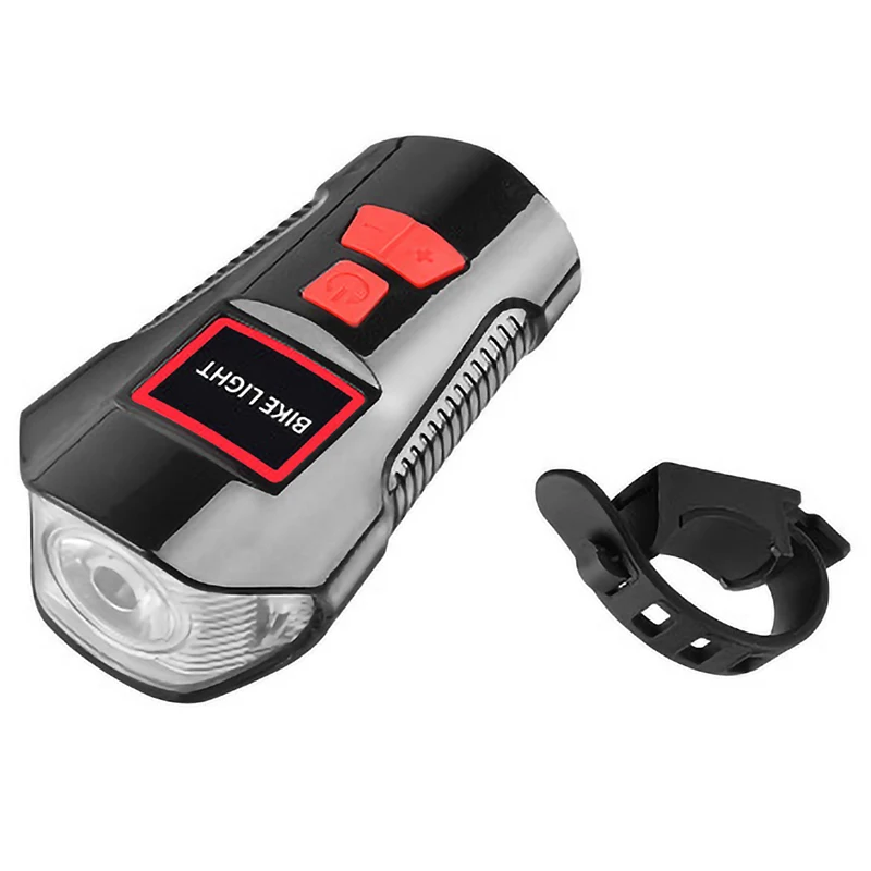 BMDT-фонари велосипедные многофункциональные велосипедные фары Usb Перезаряжаемый водонепроницаемый фонарик для велосипеда и электрический звонок - Цвет: Red