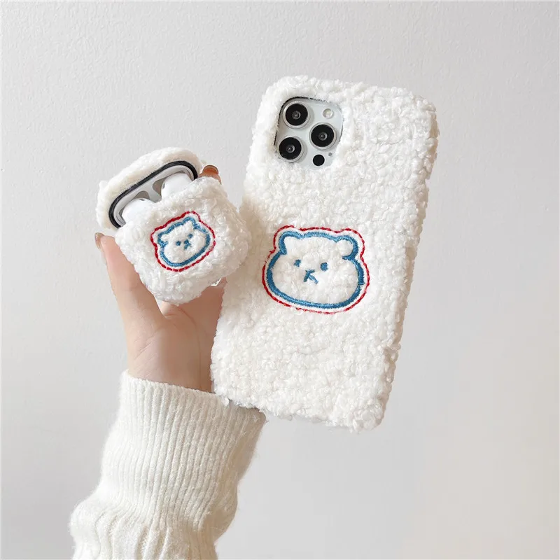 Cute Plush Bear Mobile Phone Case for IPhone 13 12 11 Pro Max XR/XS MAX ...