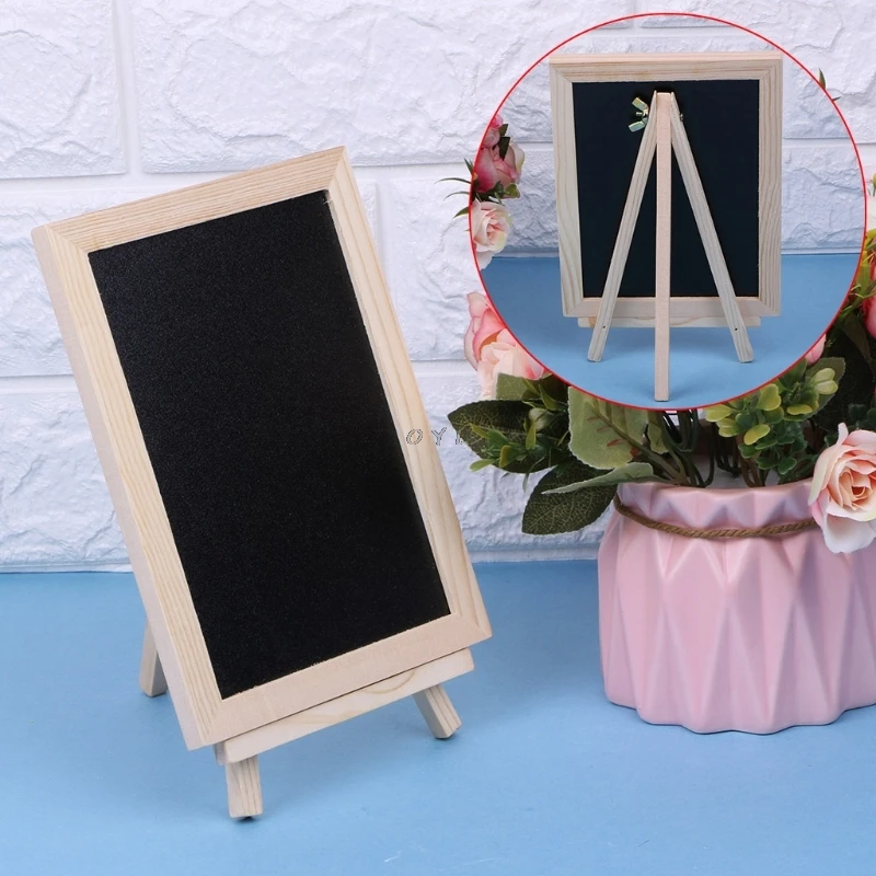 Newest Wood Tabletop Chalkboard Double Sided Blackboard Message Board Children Kids Toy Drawing Board Message Black Boards