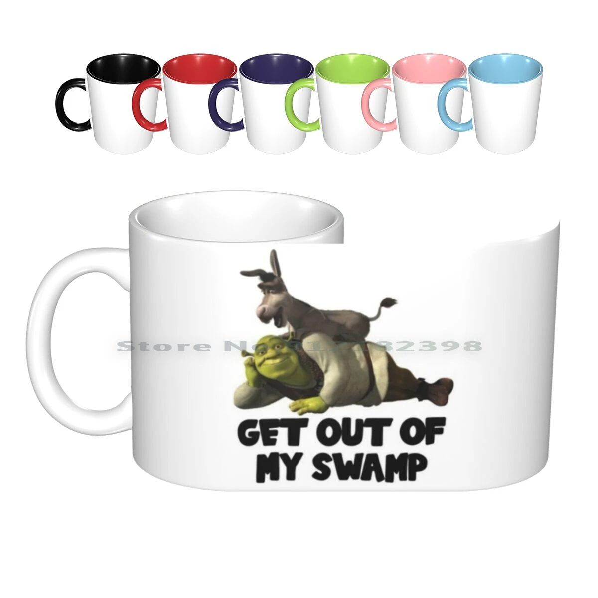 Get Out Of My Swamp Shrek Ceramic Mugs Coffee Cups Milk Tea Mug Shrek Meme Funny Donkey Memes Ogre Movie Green Fiona Dank Swamp Mugs Aliexpress