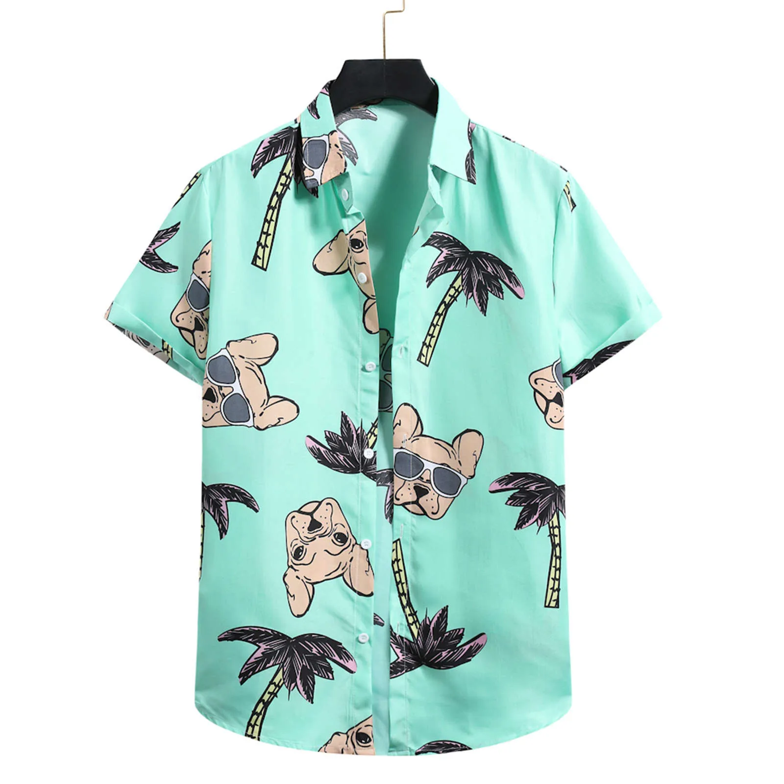 

Mens Cardigan Short Sleeve Hawaiian Beach Flower T Shirt Mens Turtleneck T Shirt Mens Clothing Trend Casual Comfortable Top Tees
