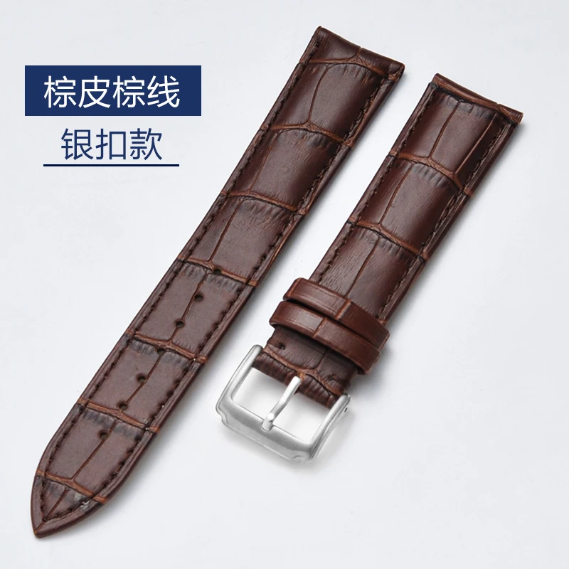 Dark Brown Ремешки для наручных часов из натуральной кожи для умных часов B57 Hero Band 3 сменный ремешок высококачественный браслет на запястье+ инструмент - Цвет: Dark Brown
