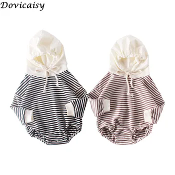 

2019 Autumn Newborn baby Long Sleeve Bodysuit Rompers Tights Striped Cartoon Infant Outfits Baby Girl Clothes