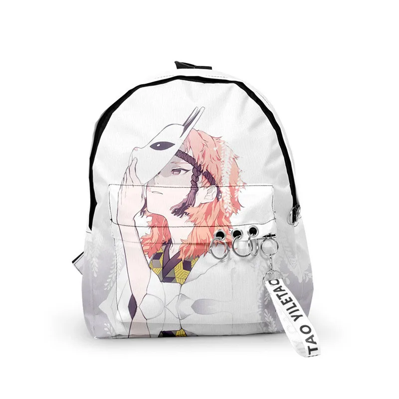 bag 5 Demon Slayer: Kimetsu no Yaiba рюкзак Холщовая Сумка Kamado Tanjirou школьные сумки для девочек Mochila Feminina Nezuko сумка для ноутбука Косплей - Цвет: bag 5