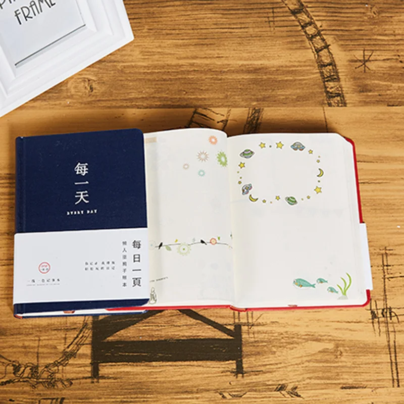 Ежедневный блокнот бумажный планировщик Bullet Journal Agenda школьный дневник записная книжка креативный твердый переплет цветные страницы дневник тетрадь