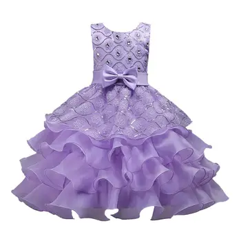

New sweet cake pettiskirt banquet show dress bow princess dress princess sequins diamond puffy mesh gown dress