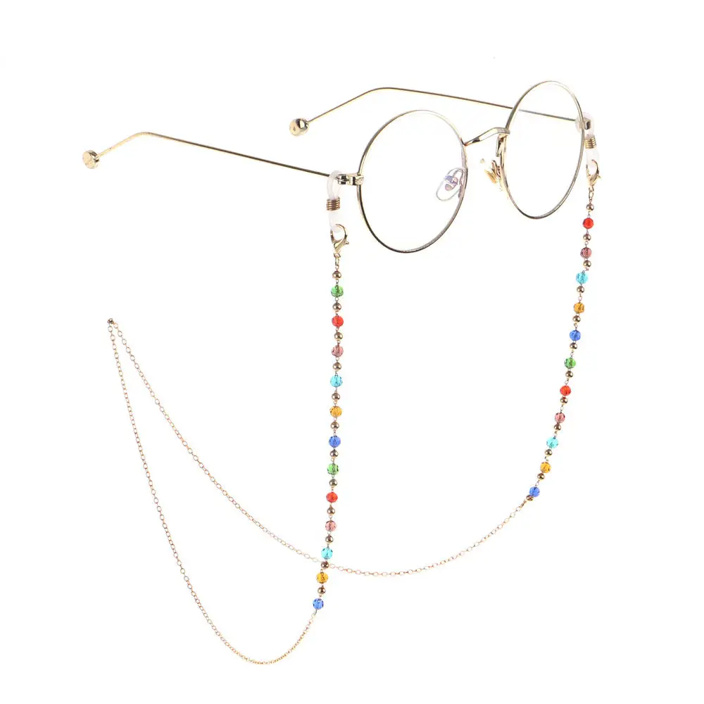 

New Fashion Women Metal Sunglasses Chain Sunglasses Cord Personality Color Beads Glasses Chain Reading Anti-lost