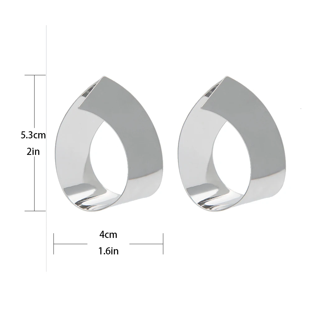 5 Trendy Irregular Sequins Metal Geometric Earrings for Women Gold&Silver Simple Punk  Earrings Modern Art Jewelry