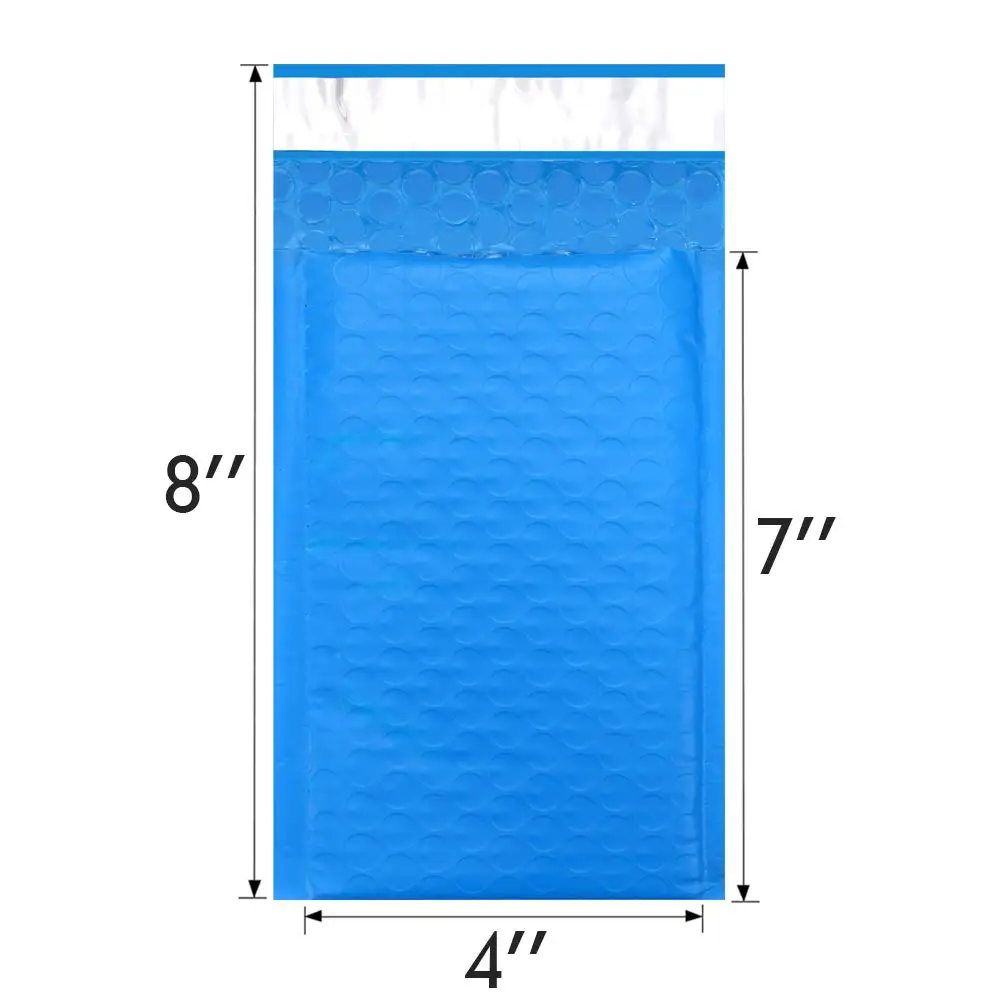 Blue4x8-10pcs 10 шт. Цветной поли конверты пузыря воздушно-пузырчатой упаковочной пленкой пузыря поли почтовая сумка - Цвет: Blue4x8-10pcs