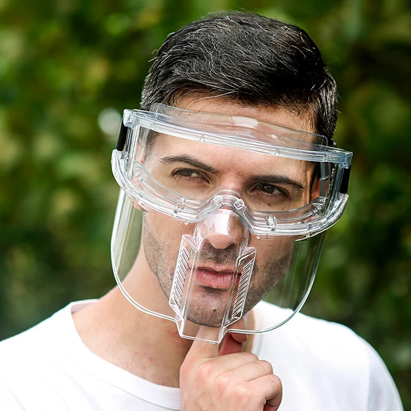 

Full-Face Safety Mask PC Lens Detachable Welding Polishing Dust-Proof Transparent Protect Mask Splash-Proof Chemical Kitchen